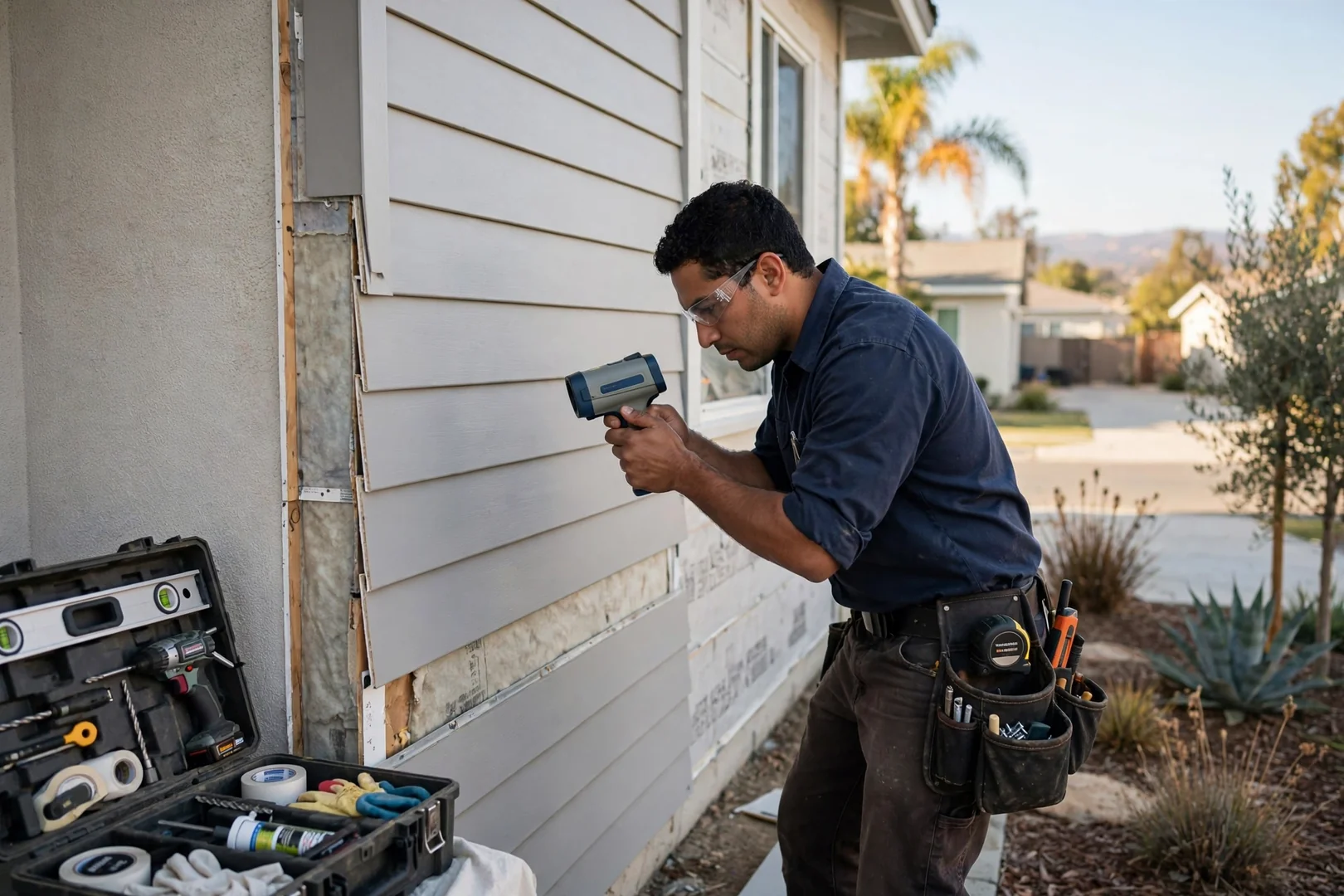 Fullerton Siding Contractors technician testing system performance